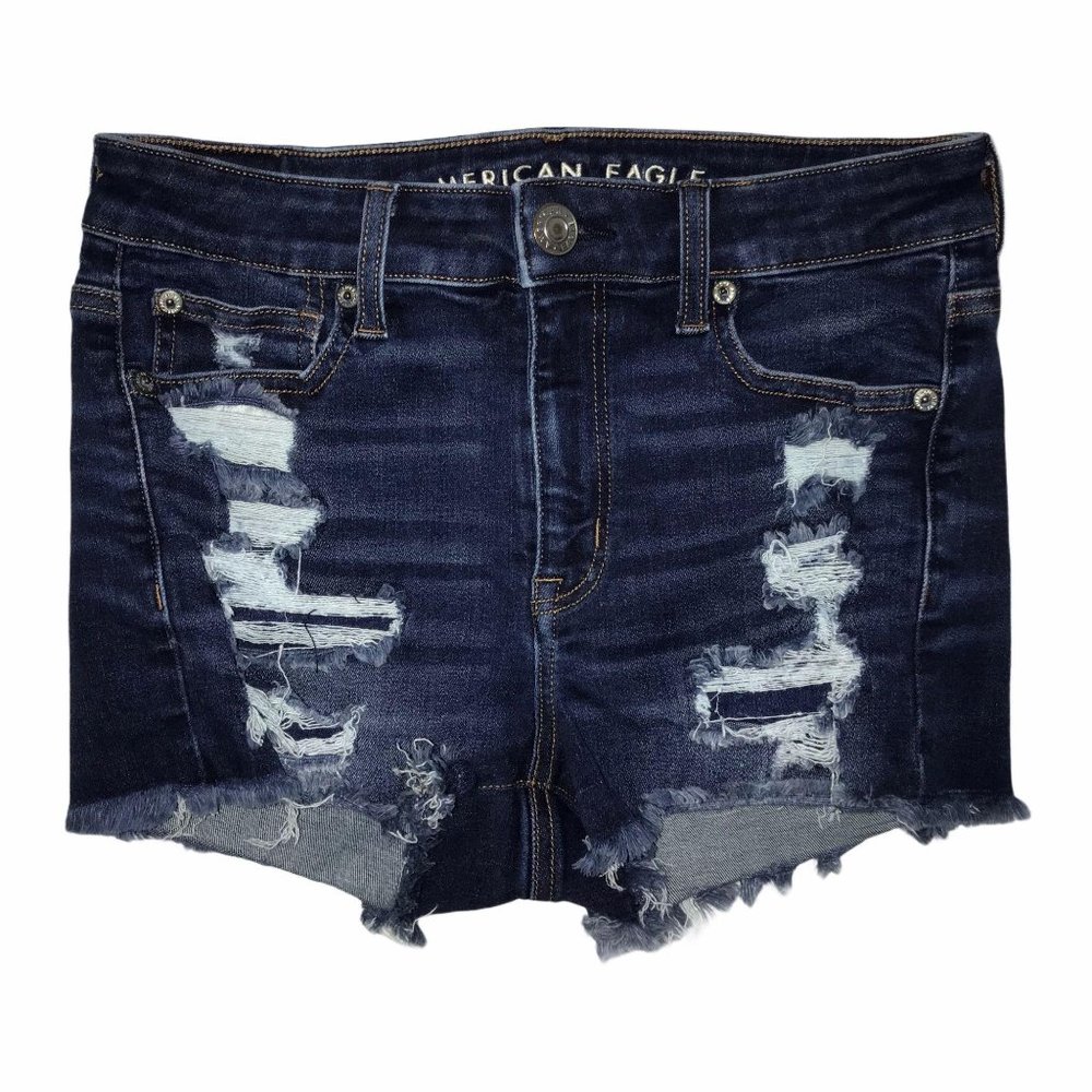 American Eagle Hi-Rise Shortie Mom Grunge Shorts 4